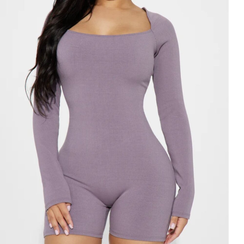 Snatched Romper - Bark Brown